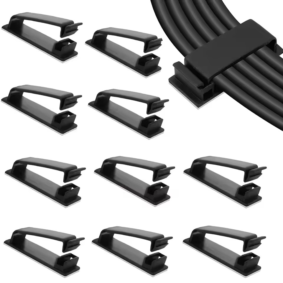 Car Cable Organizer - Organizador de cables autoadhesivo, abrazaderas para